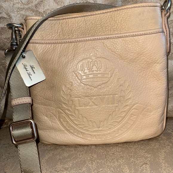 Ralph Lauren Handbags - Ralph Lauren Beige Leather Crossbody